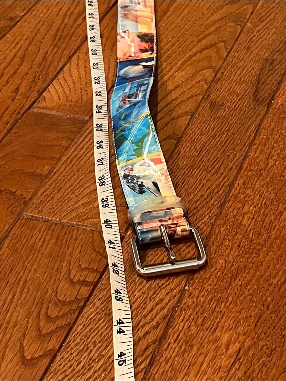 Vintage Y2K Surfer Gal holographic belt